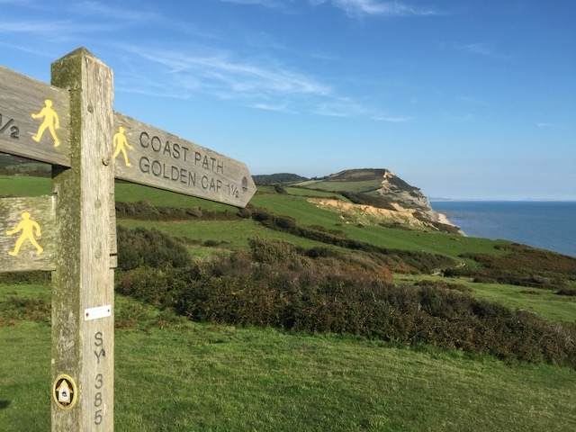 The coast path from Stonebarrow to Golden Cap